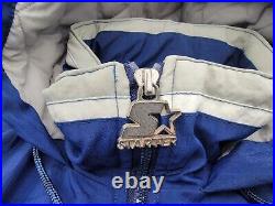 LARGE Starter NFL Dallas Cowboys Pullover Half Zip Puffer Jacket Kangaroo Pocket