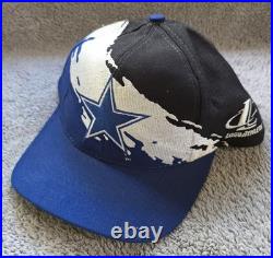 LOT OF 2 Vintage DALLAS COWBOYS Logo Athletic SPLASH & SHARKTOOTH Hat football