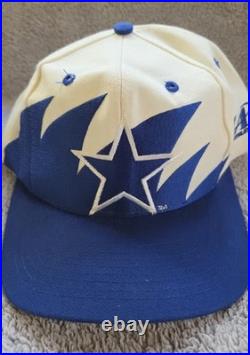 LOT OF 2 Vintage DALLAS COWBOYS Logo Athletic SPLASH & SHARKTOOTH Hat football