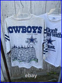 LOT Vtg Dallas Cowboys Apparel T Shirts, Sweatshirt More XL L M (18 Pieces)