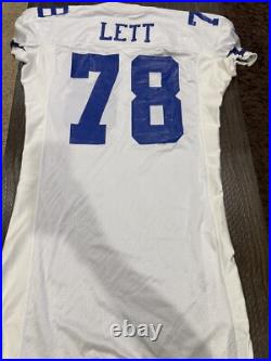 Leon Lett Dallas Cowboys Game Used Worn White Home Jersey Big Pro Bowler