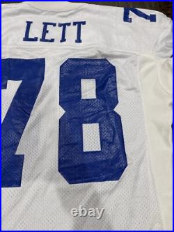 Leon Lett Dallas Cowboys Game Used Worn White Home Jersey Big Pro Bowler