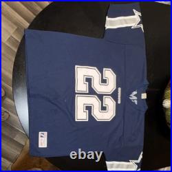 Logo 7 Dallas Cowboys Emmitt Smith #22 NFL Football Jersey Blue X-Large