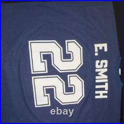 Logo 7 Dallas Cowboys Emmitt Smith #22 NFL Football Jersey Blue X-Large