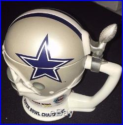 Longton Crown Dallas Cowboys Super Bowl Champions NFL Helmet Stein
