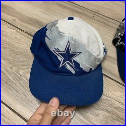 Lot Of 3 Vintage Sports Specialties Dallas Cowboys Snapback Hat Cap Splash