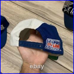 Lot Of 3 Vintage Sports Specialties Dallas Cowboys Snapback Hat Cap Splash