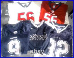 Lot Of 5 NFL Jerseys HOUSTON TEXANS Nationals DALLAS COWBOYS Mixed Sizes FF30