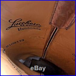 Lucchese Womens Boots Custom Texas Lone Star Dallas Cowboys Brown Leather Sz 9.5