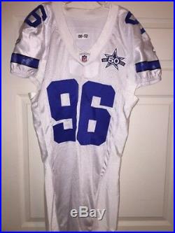 Marcus Spears Dallas Cowboys Game Used Worn Jersey 2010 50th Patch Matched LSU