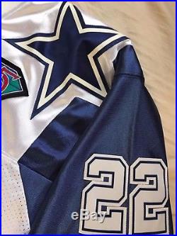 Men's Mitchell & Ness NFL Dallas Cowboys white jersey Emmitt Smith #22 size 48