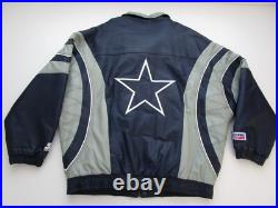 Mens XXL Dallas Cowboys Starter Pro Line leather jacket vintage