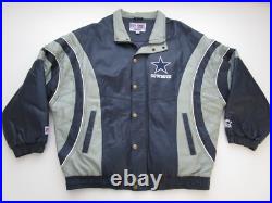 Mens XXL Dallas Cowboys Starter Pro Line leather jacket vintage