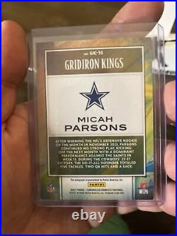 Micah Parsons 2021 Gridiron Kings Rookie Auto /75 Dallas Cowboys NFL GK-35