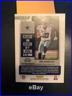 Michael Gallup 2018 Panini Contenders Optic Rookie Ticket Gold Autograph 06/10