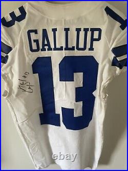Michael Gallup Game Worn Used Jersey Dallas Cowboys with Auto Photomatched