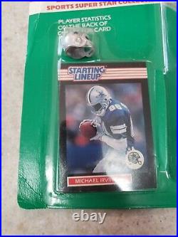 Michael Irvin 1989 Kenner NFL Starting Lineup Rookie Peice Dallas Cowboys Rare