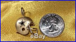Micheal Anthony 14K Gold Dallas Cowboys NFL Football Helment Pendant Jewelry