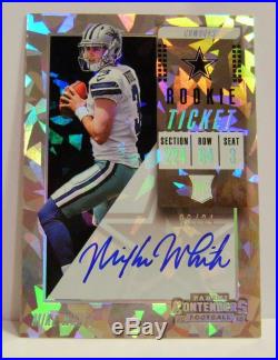 Mike White Rc Rookie Ticket Cracked Ice /24 Auto Contenders Panini Football 2018