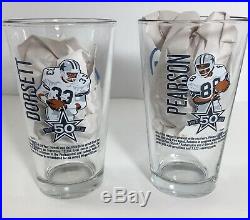 Miller Lite / Dallas Cowboys 50th Anniversary, Set of 7 16oz Pint Glasses