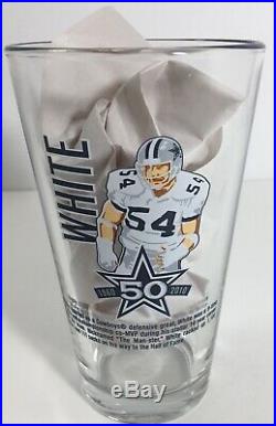 Miller Lite / Dallas Cowboys 50th Anniversary, Set of 7 16oz Pint Glasses