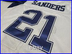 Mitchell & Ness Deion Sanders White Dallas Cowboys Double Star Jersey 21 Size 50