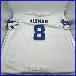 Mitchell & Ness Throwback Legacy Dallas Cowboys Aikman #8 Stitched Jersey Sz 58