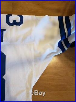 Mitchell and Ness white Dallas Cowboys 1977 Tony Dorsett jersey in size 52