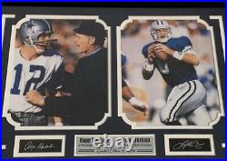 NFL Cowboys Roger Staubach/Troy Aikman Limited Edition 111/500 HOF Super Bowl
