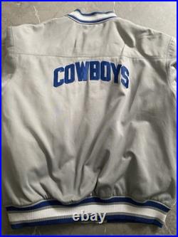 NFL Dallas Cowboys Mitchell and Ness Throwback Bomber Jacket Size 2XL