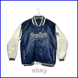 NFL Dallas Cowboys Vintage Men's Full Zip Jacket XL Blue Cowboys
