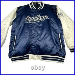 NFL Dallas Cowboys Vintage Men's Full Zip Jacket XL Blue Cowboys