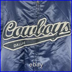 NFL Dallas Cowboys Vintage Men's Full Zip Jacket XL Blue Cowboys