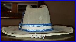 NFL Dallas Cowboys Vintage Rare 70's-80's AJD Cowboy Hat Western Suede Small