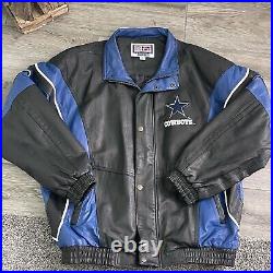 NFL Pro Line Starter Jacket Dallas Cowboys Vintage Leather Coat Men's Large EUC NFL Pro Line Starter Jacket Dallas Cowboys Vintage Leather Coat Men's Large EUC
