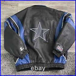 NFL Pro Line Starter Jacket Dallas Cowboys Vintage Leather Coat Men's Large EUC NFL Pro Line Starter Jacket Dallas Cowboys Vintage Leather Coat Men's Large EUC