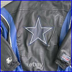 NFL Pro Line Starter Jacket Dallas Cowboys Vintage Leather Coat Men's Large EUC NFL Pro Line Starter Jacket Dallas Cowboys Vintage Leather Coat Men's Large EUC