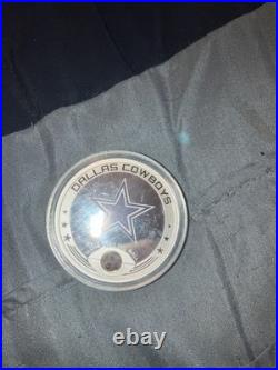 NFL Silver Dollar Coins Game-Used Ball Edition Dallas Cowboys In Case