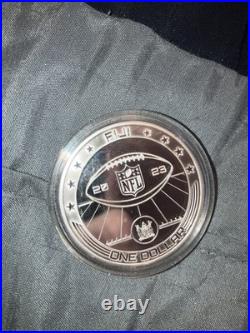 NFL Silver Dollar Coins Game-Used Ball Edition Dallas Cowboys In Case