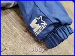 NFL Starter Dallas Cowboys Pullover 1/2 Zip Hooded Jacket ADULT XL Vintage 1990s
