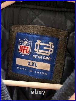 NFL Team Apparel Ultra Game Dallas Cowboys Varsity Bomber Jacket Size XXL AA