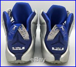 Nike Lebron XII 12 Royal Blue Silver White What If Dallas Cowboys Sz 12.5