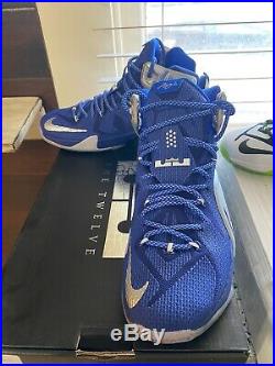Nike Lebron XII 12 What If Dallas Cowboys Royal Blue Metallic Silver Sz 10.5