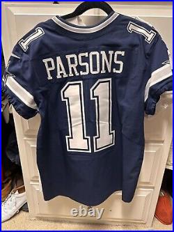 Nike Micah Parsons Dallas Cowboys Elite 100% Authentic Jersey White Vapor Men