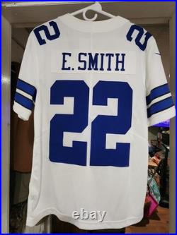 Nike On Field Replica Limited Edition Emmitt Smith White/Away Cowboys Jersey #22