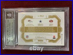 Payton Manning Emmitt Smith Jerry Rice 2018 Flawless Game Used Patch 1/5 BGS 8.5