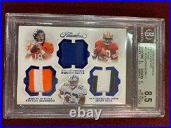 Peyton Manning Emmitt Smith Jerry Rice 2018 Flawless Game Used Patch 1/5 BGS 8.5