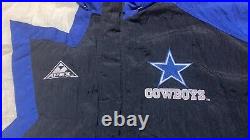 Pro Line Dallas Cowboys Apex One Puffer Jacket Size X-Large Blue Vintage NFL