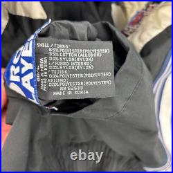 Pro Player Dallas Cowboys Mens Black Blue Reversible Jacket Size L Vintage