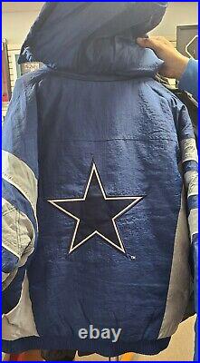 Proline Authentic Starter NFL Dallas Cowboys Size Large Jacket 1990's Vintage